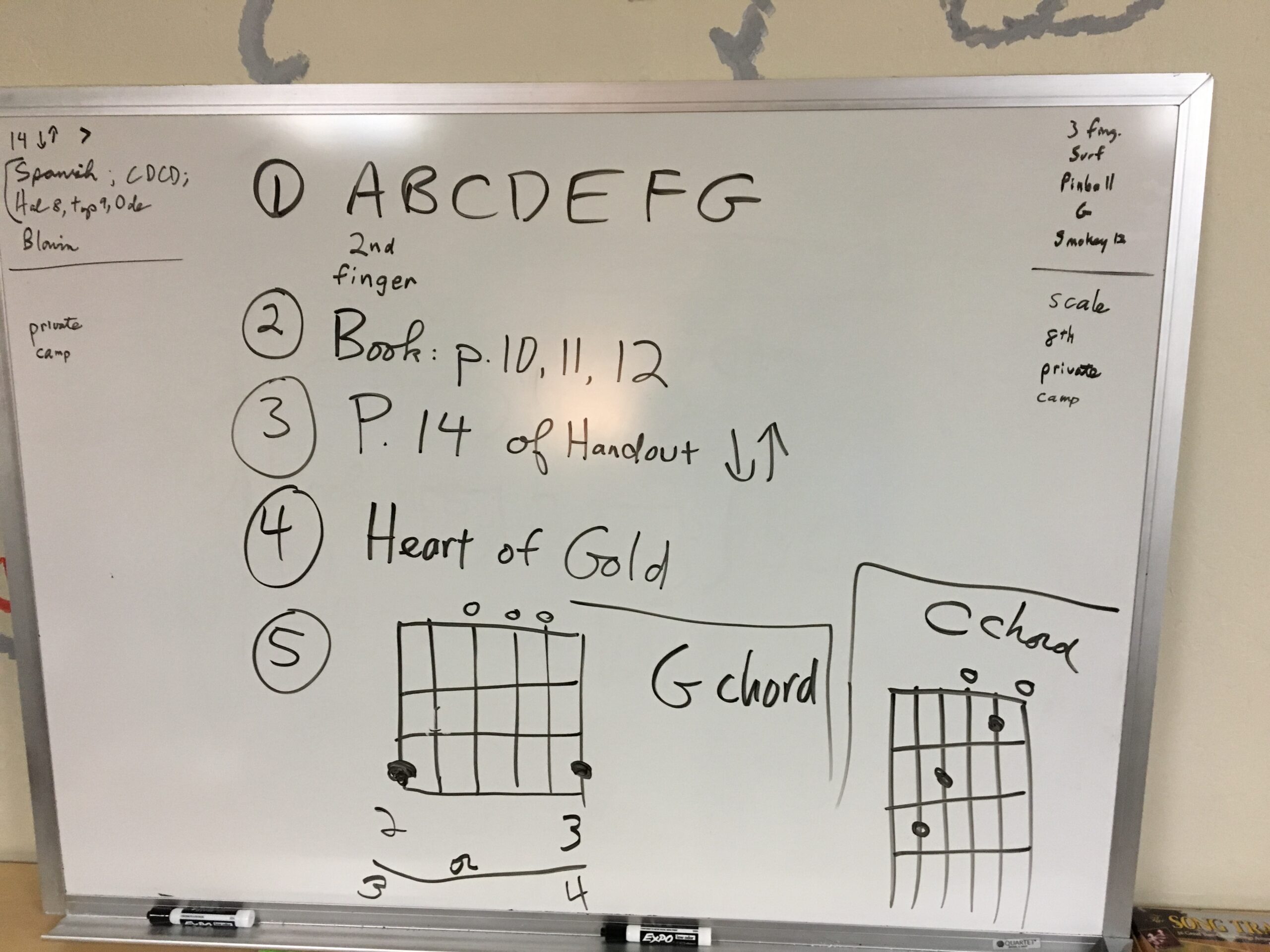 My Guitar Lesson Homework