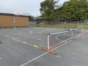 Pickleball Net and Court Setup