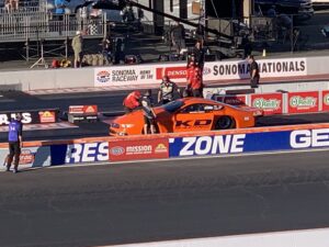 Drag racing funny car